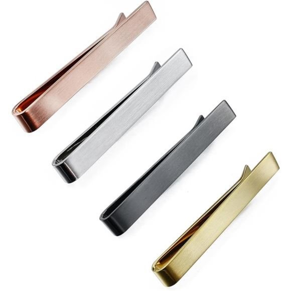 2 inch Tie Clips for Men-Skinny Tie Bar Tie Set for Wedding Anniversary Business - Picture 5 of 6